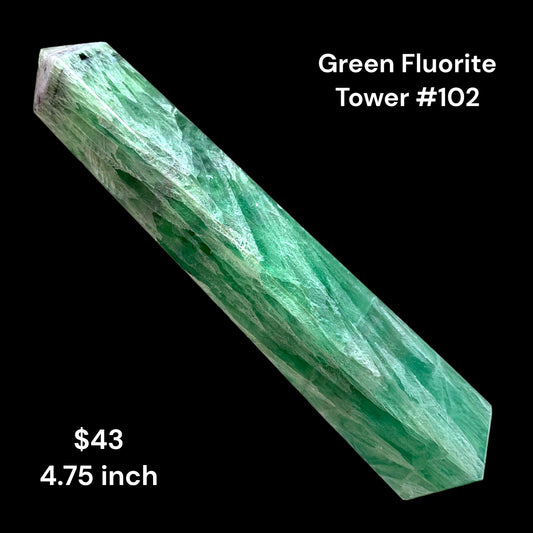 Fluorite Green - 4.75 inch - 118g - Polished Towers