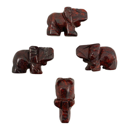 Baby Elephant - 25mm 1 inch - Red Jasper - Price Each - NEW922