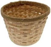 BAMBOO & BURLAP - HALF BUSHEL - 14  DIA  9  DEEP