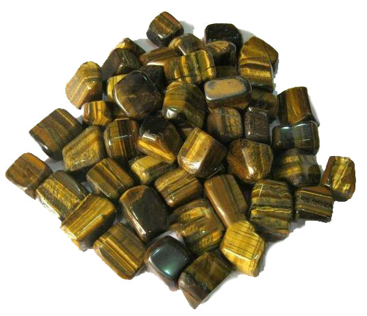 TIGER EYE Yellow Tumbled Stones - Medium 20 - 30 mm - 500 GRAMS 1.1 LB - India - Powerful stone gives strength to live and transform your life