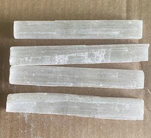 SELENITE Unpolished Raw Wands Sticks 5.5 inch approx - 1 LB. - India - NEW221