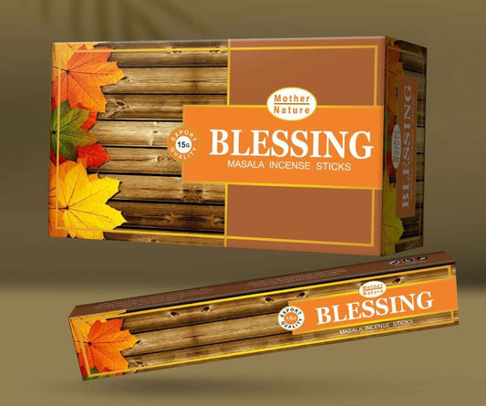 Bâtons d'encens Mother Nature BLESSING - La boîte contient 12 boîtes de 15 grammes - NEW222