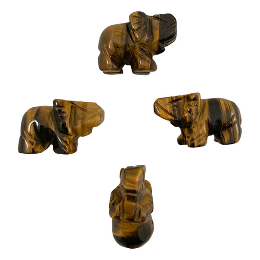 Baby Elephant - 25mm 1 inch - Tigers Eye - Price Each - NEW922