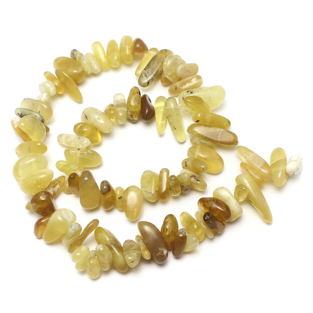 Pépites de perles de pierres précieuses d'opale jaune - Trou de 1 mm - 15,5 pouces de long Taille : 5 x 13 x 4 mm à 8 x 30 x 8 mm - NEW920