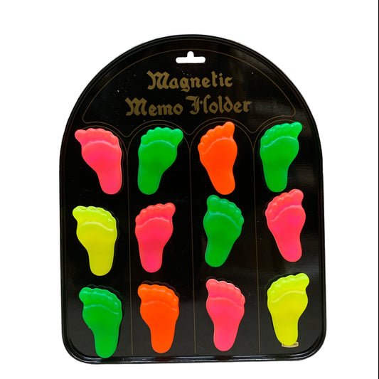 MAGNET BOARD - BLACK WITH NEON FEET MAGNETS 11"x8.5"