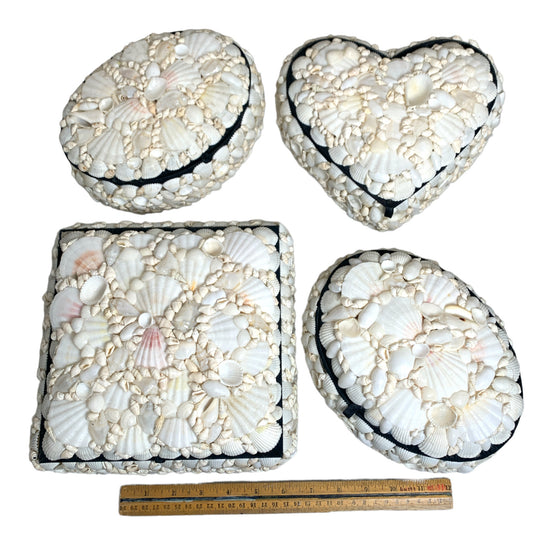 WHITE SHELL JEWEL BOX - 8 x 10 inch - 4 ASS'T SHAPES