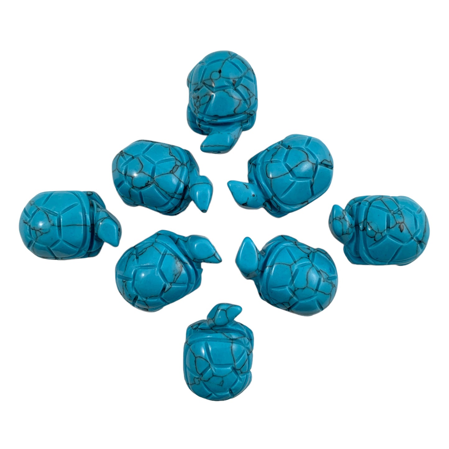 Baby Tortoise - 28x18mm - Turquoise Howlite Dyed - Price Each - China - 
 NEW1022