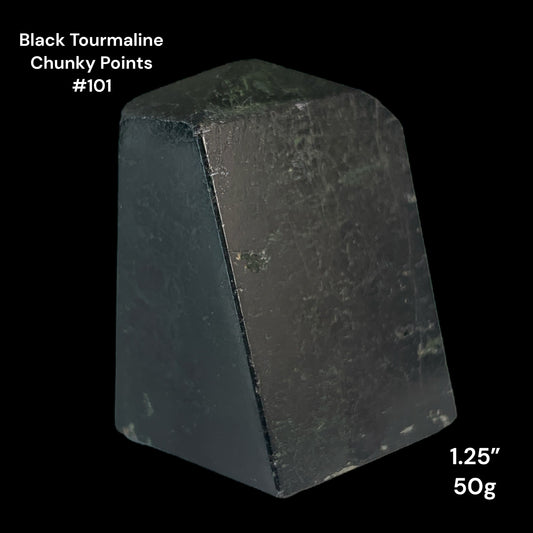 Black Tourmaline Chunky Points - 1.25 inch - 50g