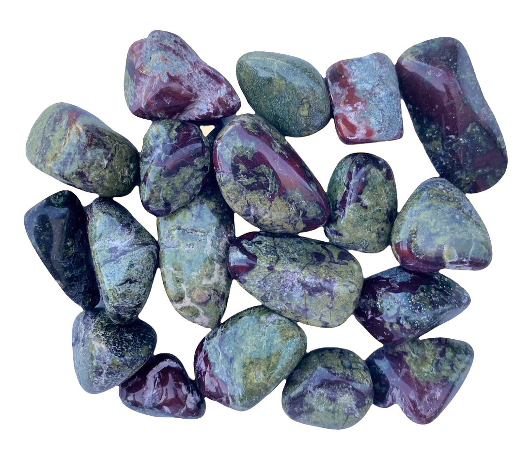 DRAGON Blood stone Tumbled Stones - Medium 20 - 30 mm - 500 grams - China - NEW921