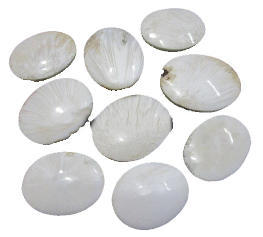 Scolecite Large Palm Stone  - 2.5 x 3 inch - Sold by the gram - India