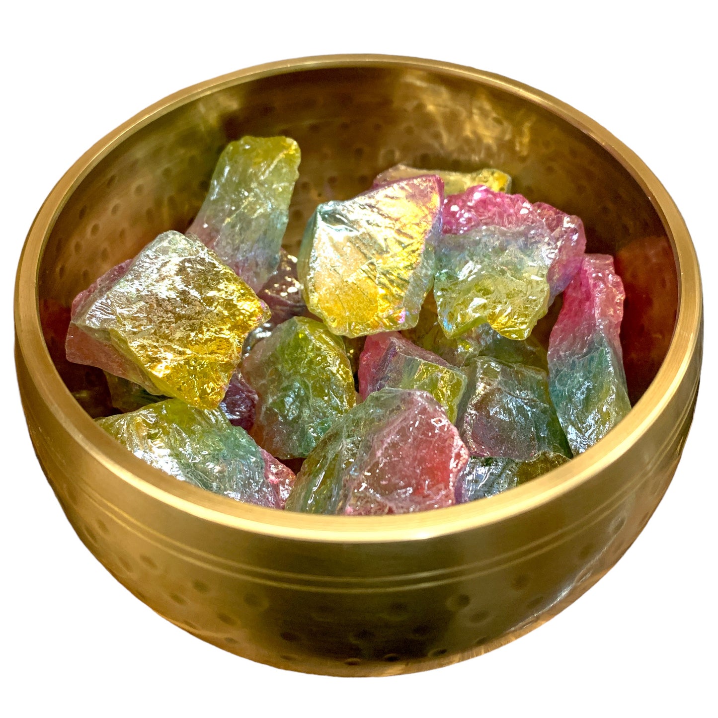 Quartz Chunks Aura Full Rainbow Finish - 1.5 to 2.5 inch - per gram - India - 500 gram minimum - China - NEW223
