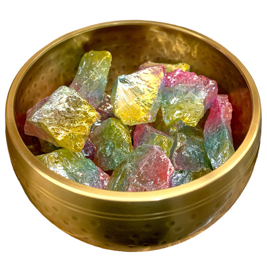 Quartz Chunks Aura Full Rainbow Finish - 1.5 to 2.5 inch - per gram - India - 500 gram minimum - China - NEW223