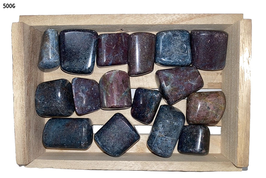 RUBY KYNITE Tumbled Stones - Medium 25 - 35mm - 500 GRAMS 1.1 LB - India