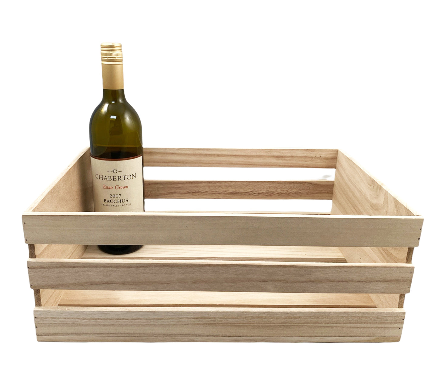 Natural Paulownia Wood Crate 16 x 11 x 6 inch deep - Fits a Basket Bag - NEW921