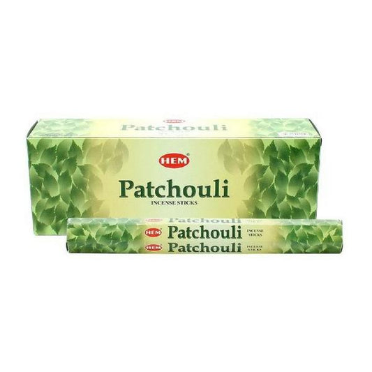 Hem Patchouli 20 bâtons d'encens par boîte intérieure (6/boîte)