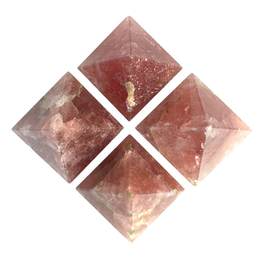 Strawberry Quartz - 23-30mm - Small Pyramids - Price per piece - NEW323