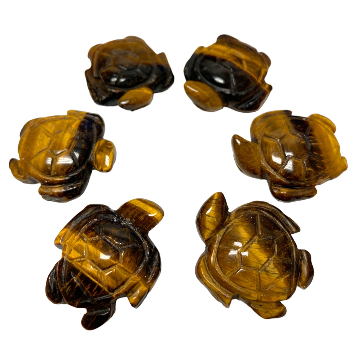 Sea Turtle - Tigers Eye - Mini 20mm - Hand Carved - NEW1022