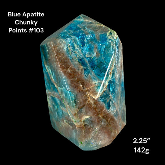 Apatite Chunky Points - 2.5 inch - 142g - Polished Points