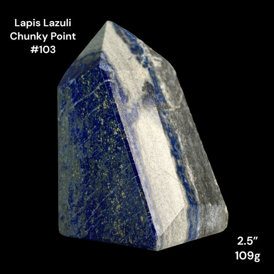 Lapis Lazuli Chunky Points - 2.5 inch - 109g - Polished Points