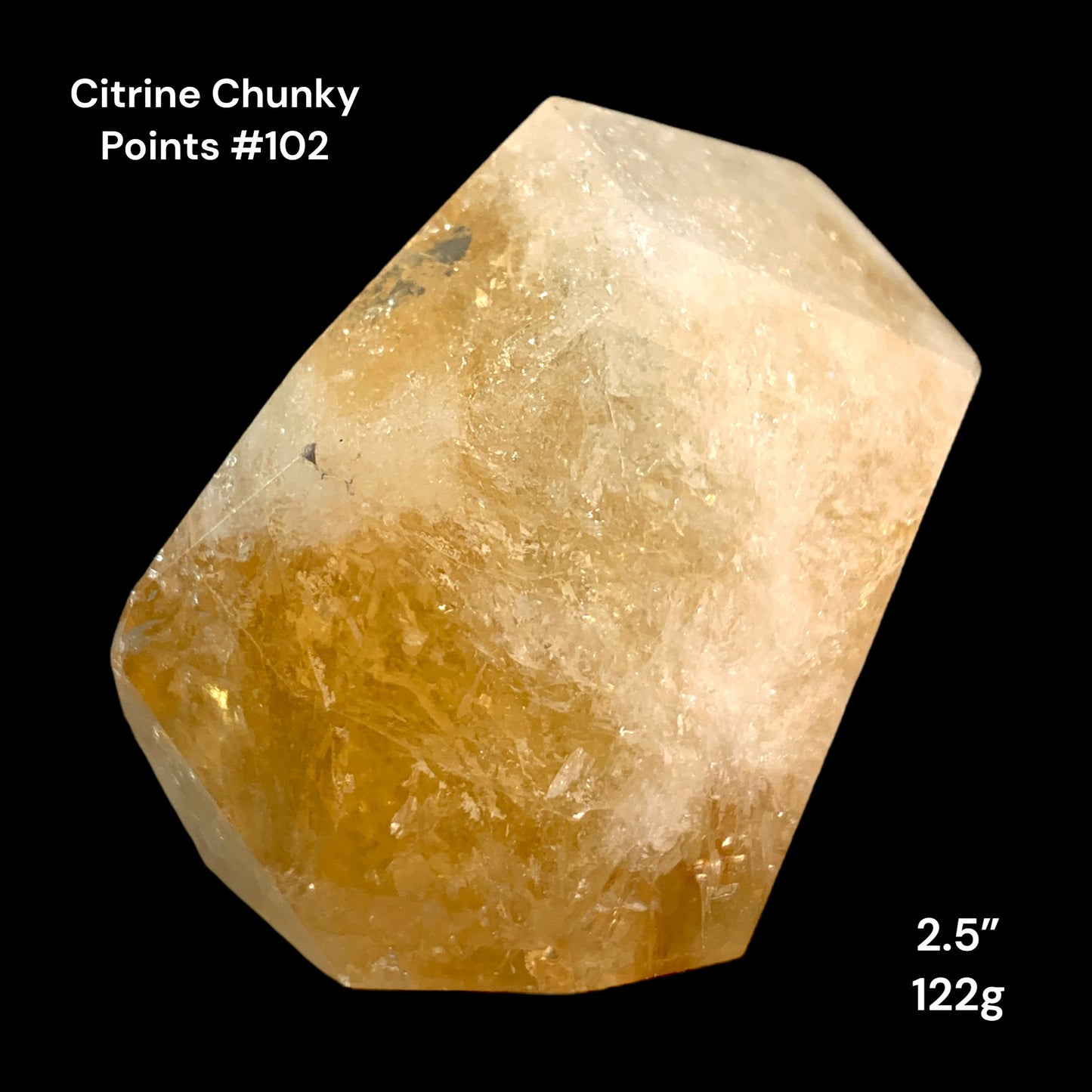 Citrine Chunky Points - Grade AA - 2.5 inch - 122g - Polished Points