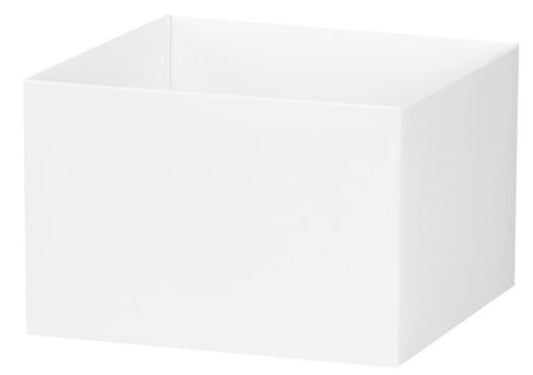 Blanc - Base de boîte-cadeau de luxe moyenne - 6 x 6 x 4 pouces - Carton : 25 - Couvercles disponibles sur demande - NEW322