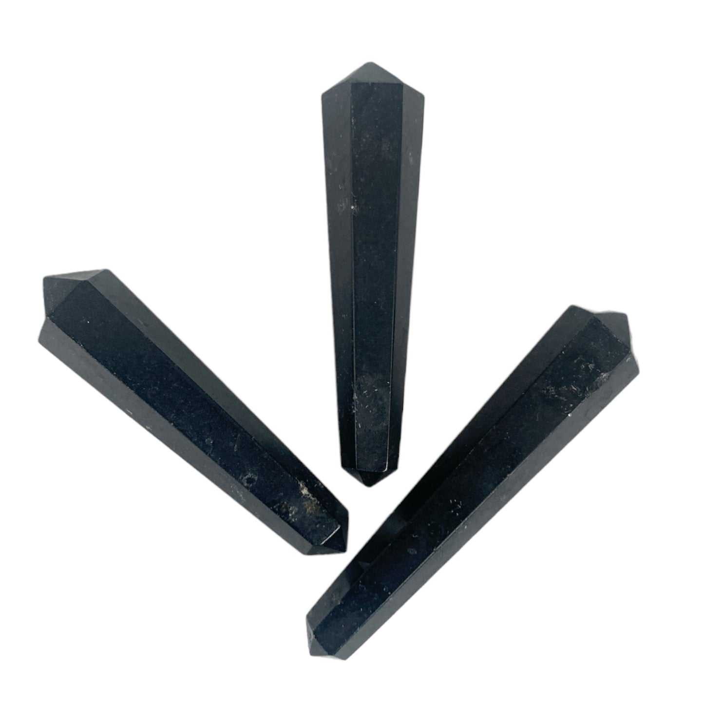 Black Tourmaline - 35-40mm - Double Terminated Pencil Points - 6 Grams - India - order in 5's - NEW1221