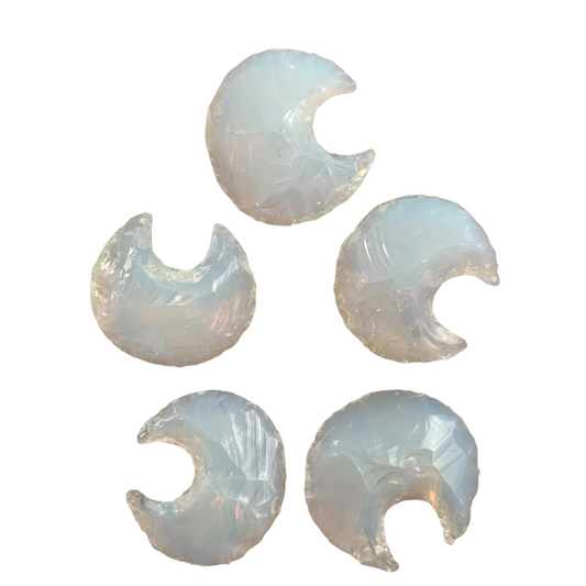 Opalite Flinted Moon - 35mm 10 grams - India