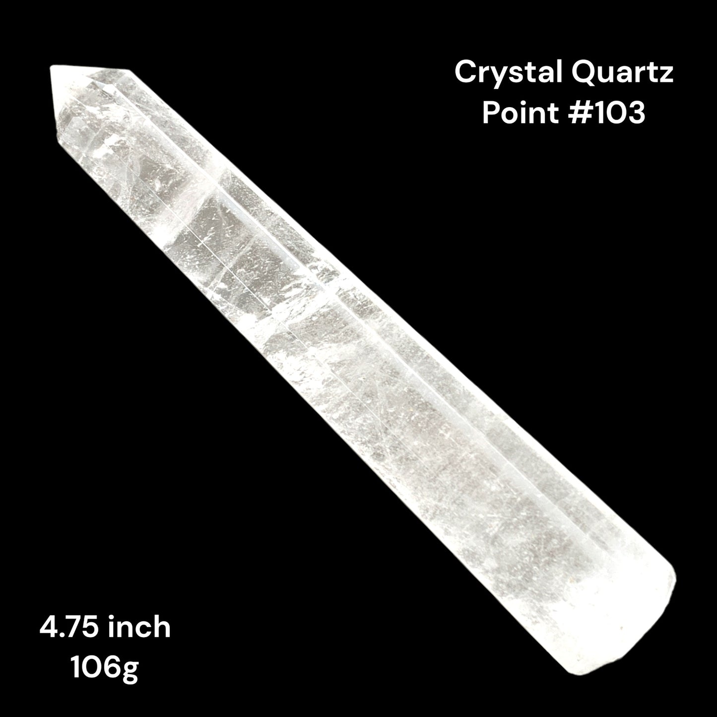 Clear Quartz - 4.75 inch - 106g - Polished Points