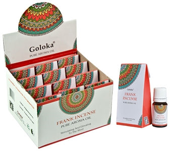 Huile d'arôme d'encens Goloka - Boîte de présentation avec 12 bouteilles