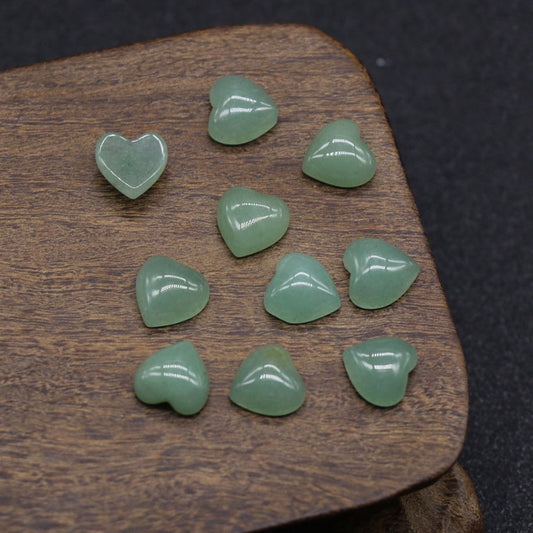 Polished Cabochon Heart - 10mm 5g - Green Aventurine - NEW221