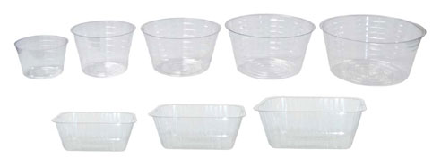 7 x 3-5 deep - CLEAR - SQUARE - BASKET LINERS