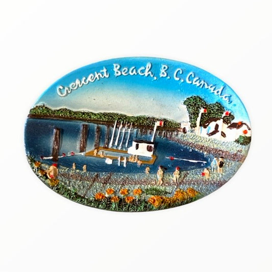 MAGNET - Crescent Beach PLAQUE 3 INCH