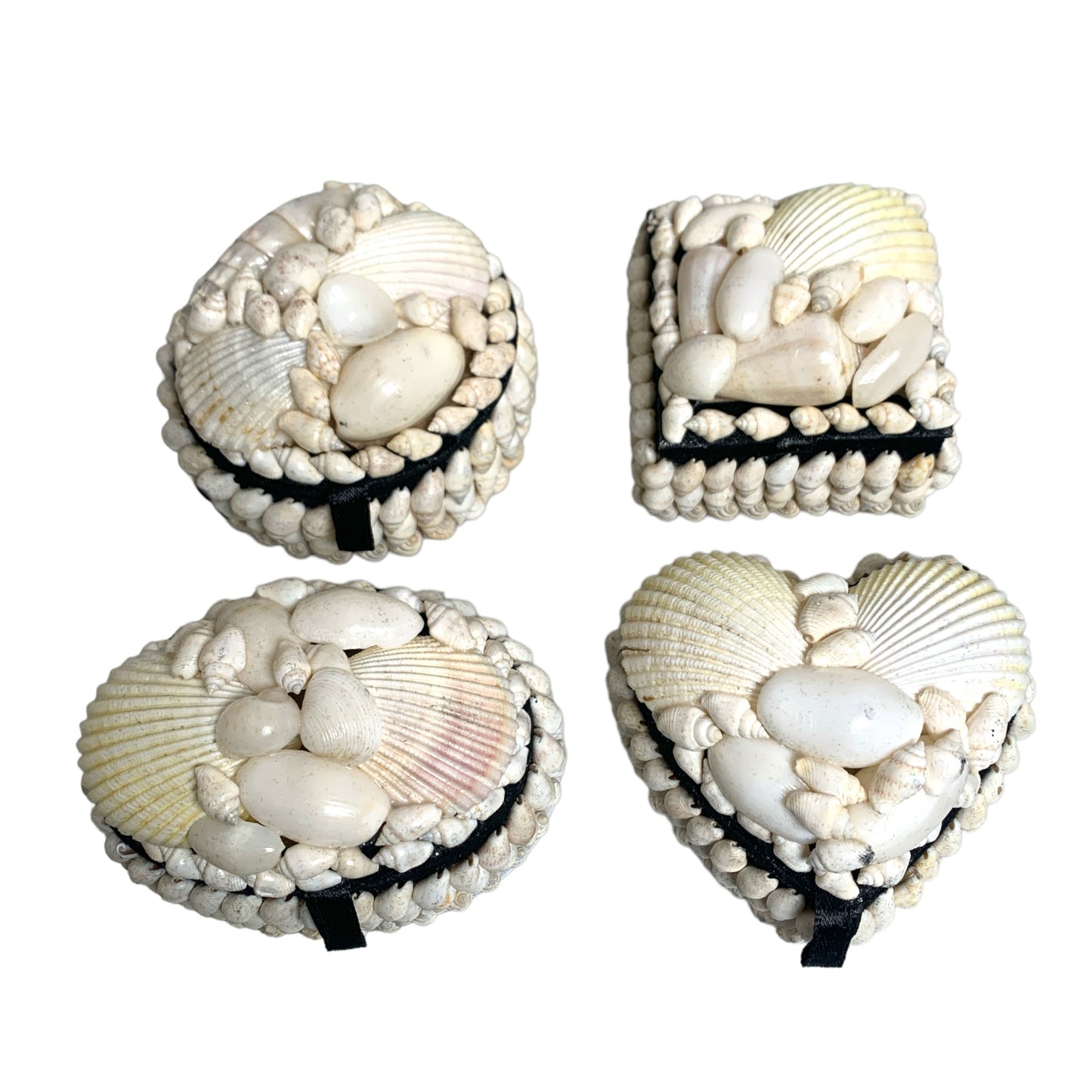 WHITE SHELL JEWEL BOX 3.5 inch  - 4 SHAPES