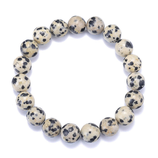 Bracelet Dalmatien Rond Mixte &amp; radioprotection couleurs mixtes 8mm - NEW222