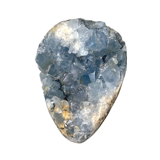 Natural Raw Blue CELESTITE Geode Crystal Cluster Druze - Sold by the gram - China