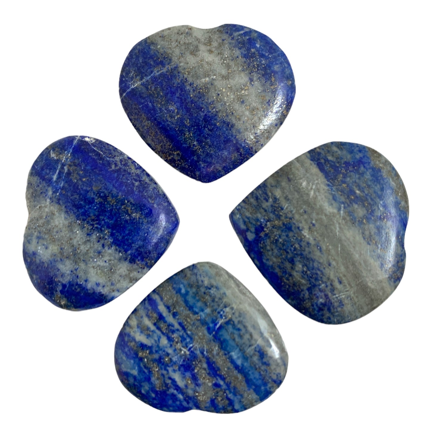 Lapis Lazuli - 25-35mm - Small Hearts - 7 grams - India - NEW1221
