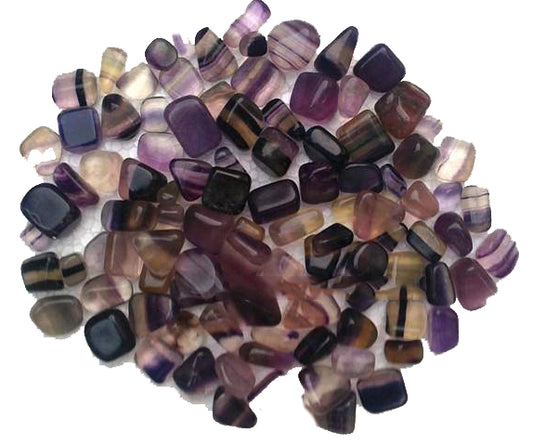 PURPLE FLUORITE Tumbled Stones - Medium 20 - 30 mm - 500 GRAMS 1.1 LB - India