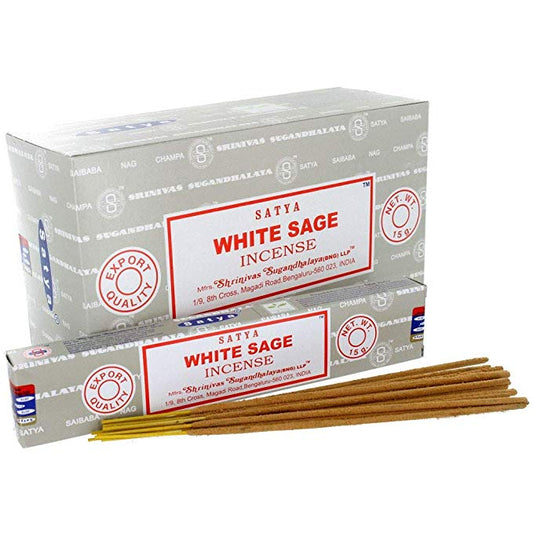 Encens Satya - Sauge Blanche - Boîte De 12 Sachets