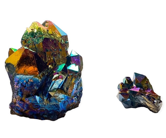 Quartz Clusters Aura Titanium Rainbow - per gram - India - NEW1222