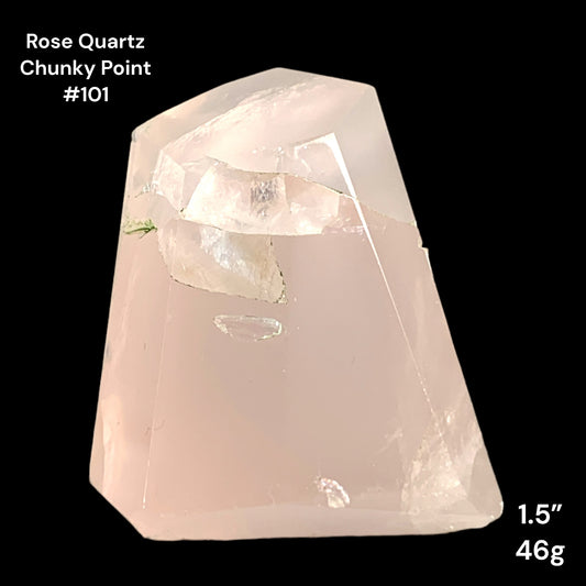 Rose Quartz Chunky Points - 1.5 inch - 46g - Polished Points