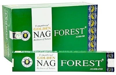 Encens Golden Nag Forest - Boîte de 12 paquets 15g - NEW421