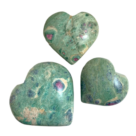 RUBY ZOISITE Hearts AA Quality - by the gram - India - NEW1122