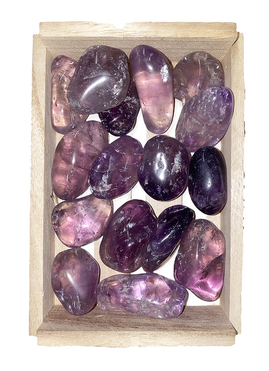 Amethyst Quality 2A Tumbled Stones - Large 30 - 50 mm - 1 lb - Brazil - NEW122