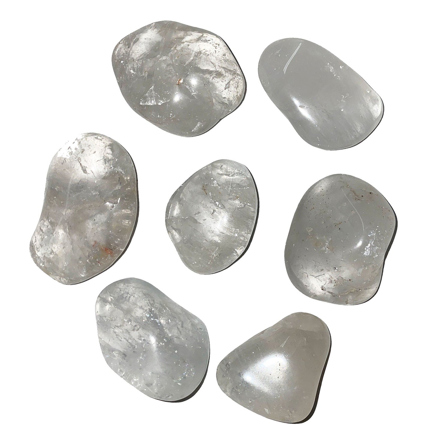 Clear Crystal Quartz Tumble Stones - 40 to 60mm - Q2A - Brazil - 1LB NEW122