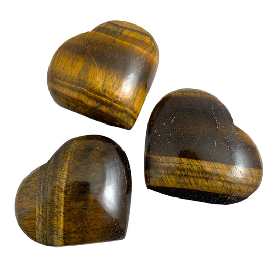 Pub Hearts - Tiger Eye - Medium 45-55mm - Prix au gramme - Inde - NEW1221