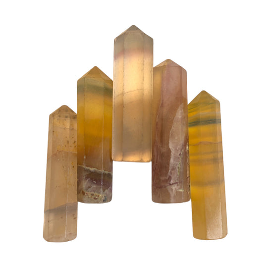 Multi Fluorite - 25-35mm - Single Terminated Pencil Points - (wholesale min order 5) - India