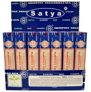 Satya NAG CHAMPA 15 grammes PRÉSENTOIR (42 paquets)