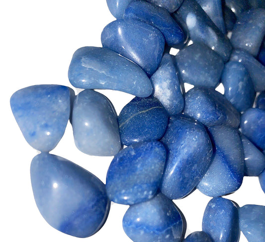 Blue Quartz Tumble Stones - 10 to 20mm - Q2A - Brazil - NEW122