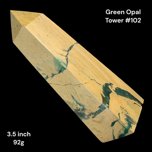 Green Opal - 3.5 inch - 94g - Polished Towers Points