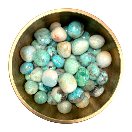 Blue TURQUOISE Tumbled Stones 20-30mm - 500 Grams (1.1 LB.) - China - NEW423